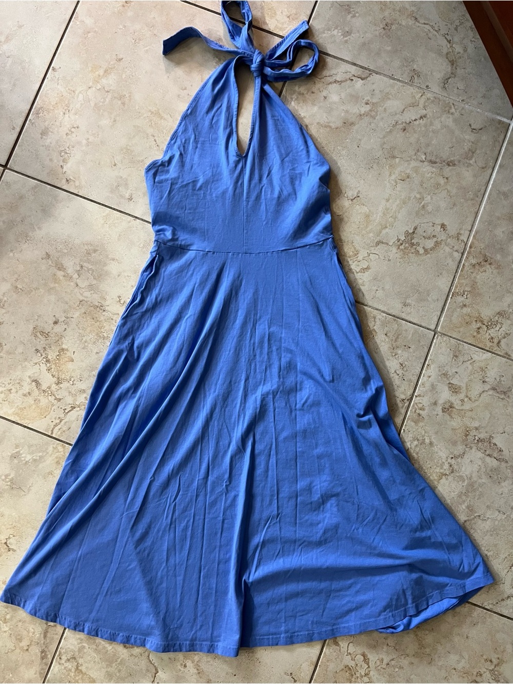 ‼️NWOT: Pact Organic Fit & Flare Modern Halter Dress - M - Picture 6 of 8